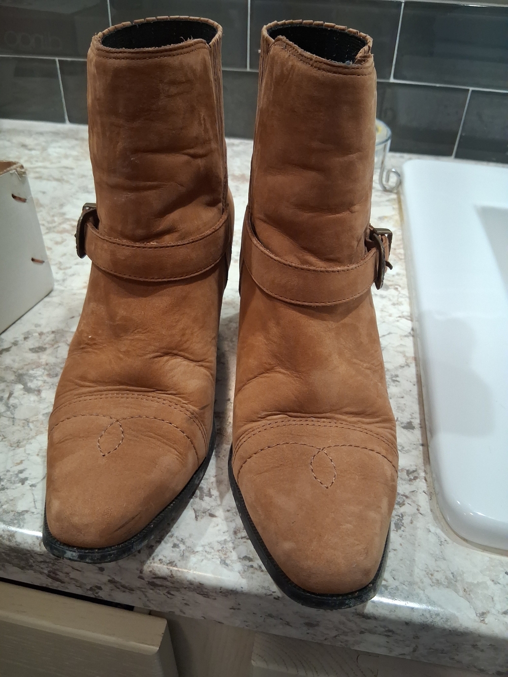 Suede Tan Women's Dingo Western Ankle Boots